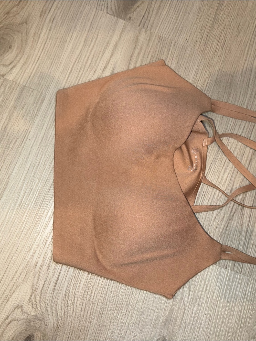 Aerie Offline Women's Seamless Camel Crop Cami with Double Straps